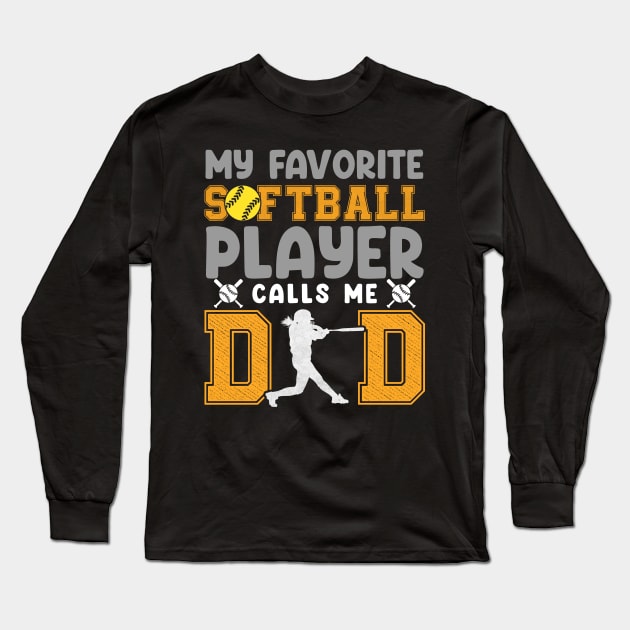 Softball Dad Definition Long Sleeve T-Shirt by RichyTor